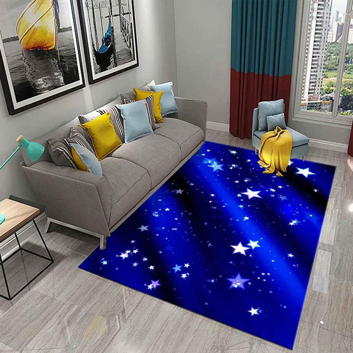 Galaxy Home Textiles - Yıldız Halı Uzay Galaxy Alan Kilim