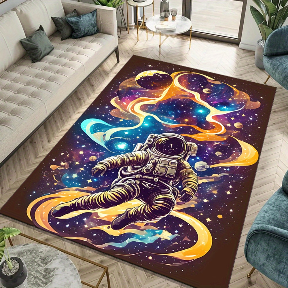 Galaxy Home Textiles - Spaceman Alan Halısı – Polyester Kadife