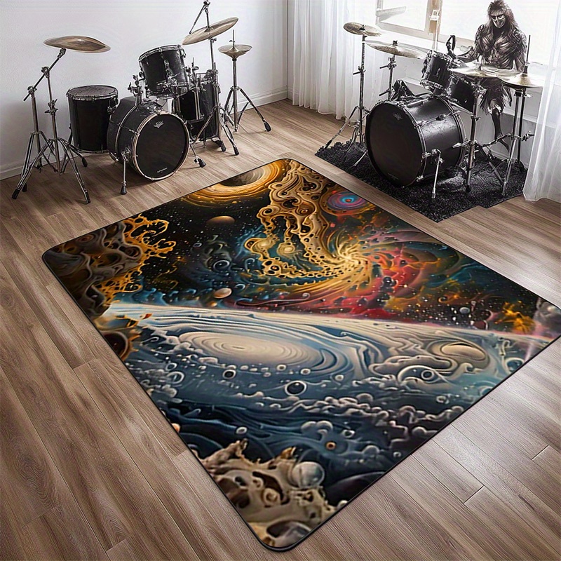Galaxy Home Textiles - Kozmik Uzay Desenli Kaymaz Mat -