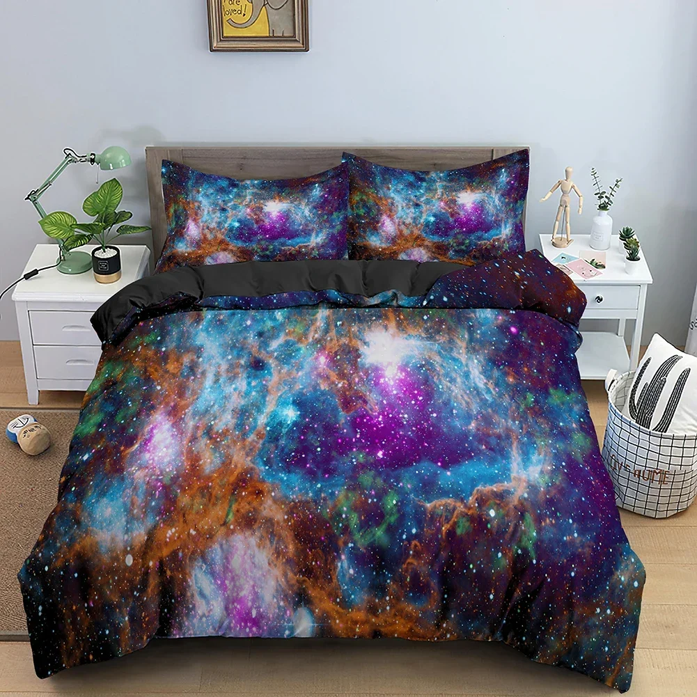 Galaxy Home Textiles - Lüks Yeni 3D Baskı Galaxy Uzay