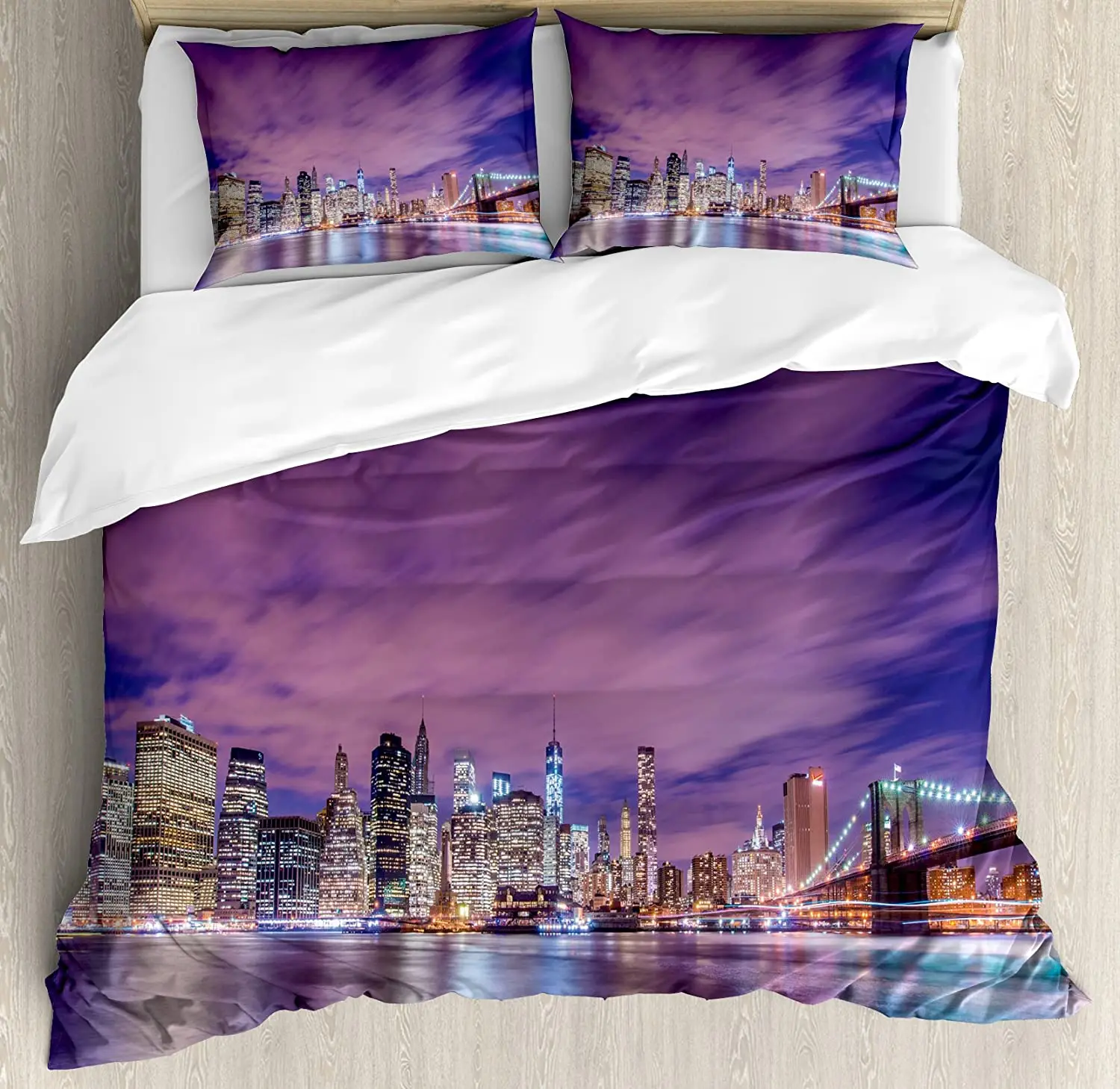 Home Textiles New York - New York İngilizce Metin Manzaralı Nevresim