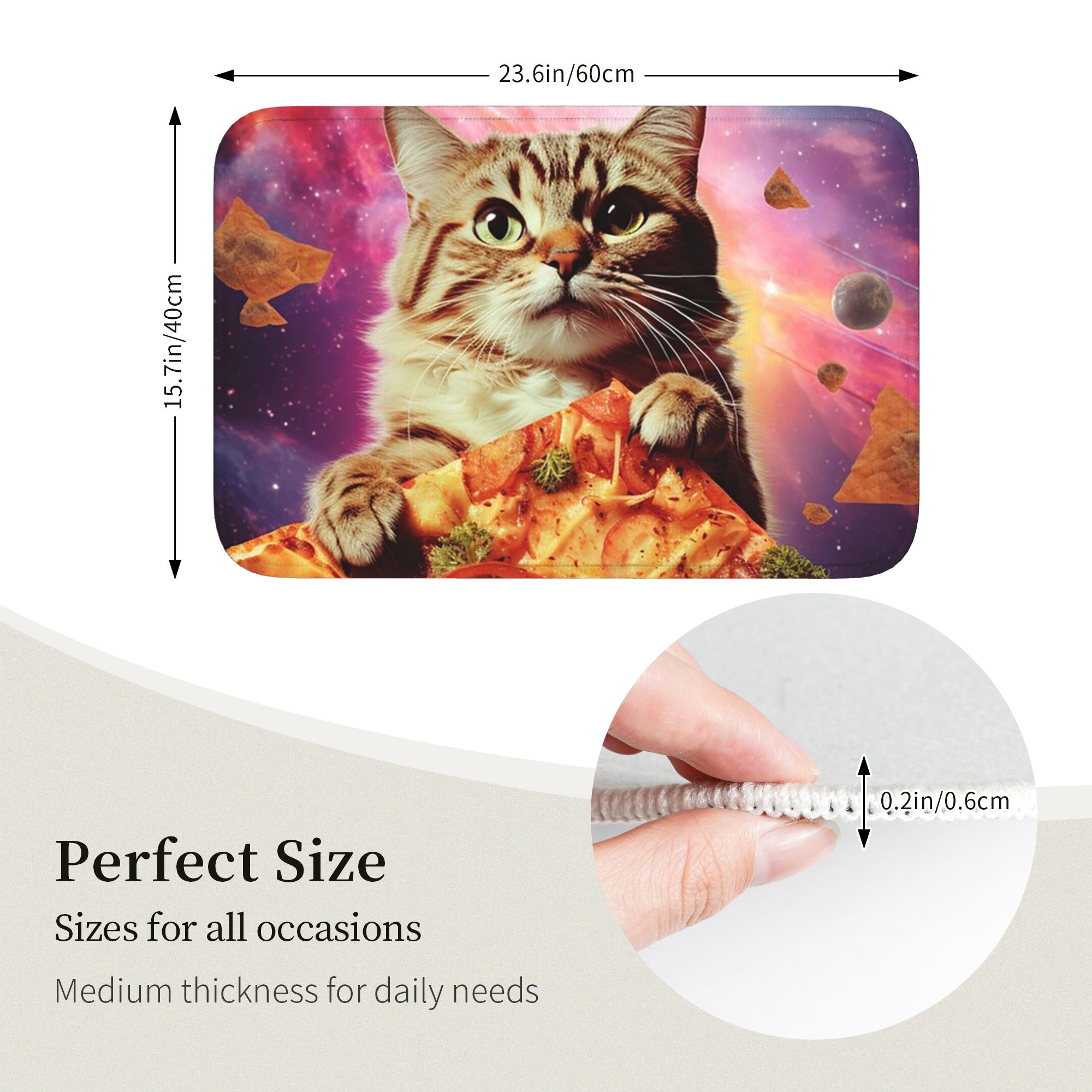 Meme Cat Galaxy Uzay Pizza Öne - Galaxy Home Textiles incelemesi ve fiyatı