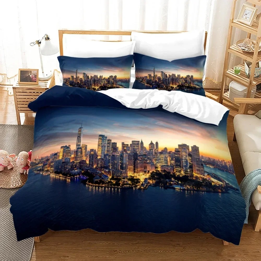 3D Baskı New York Şehir Gece G - Home Textiles New York incelemesi ve fiyatı