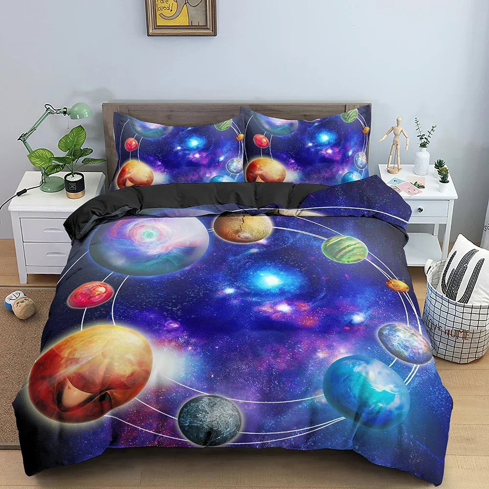 Lüks Yeni 3D Baskı Galaxy Uzay - Galaxy Home Textiles incelemesi ve fiyatı
