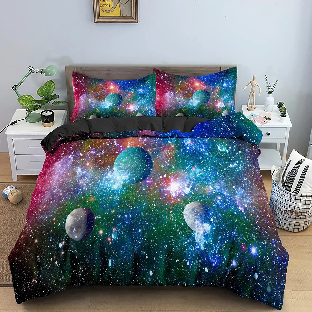 Lüks Yeni 3D Baskı Galaxy Uzay - Galaxy Home Textiles incelemesi ve fiyatı