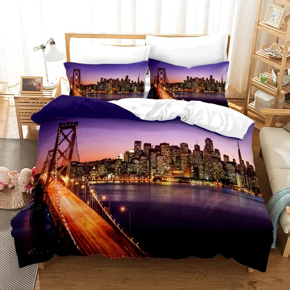 New York Şehri Gece Manzarası  - Home Textiles New York incelemesi ve fiyatı