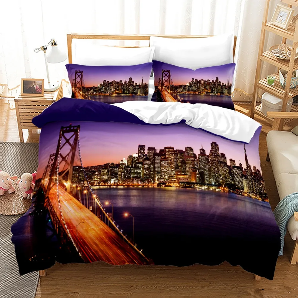 New York Şehri Gece Manzarası  - Home Textiles New York incelemesi ve fiyatı