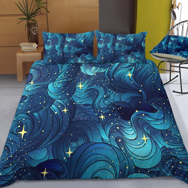 Yıldız yatak seti gece gökyüzü - Galaxy Home Textiles incelemesi ve fiyatı