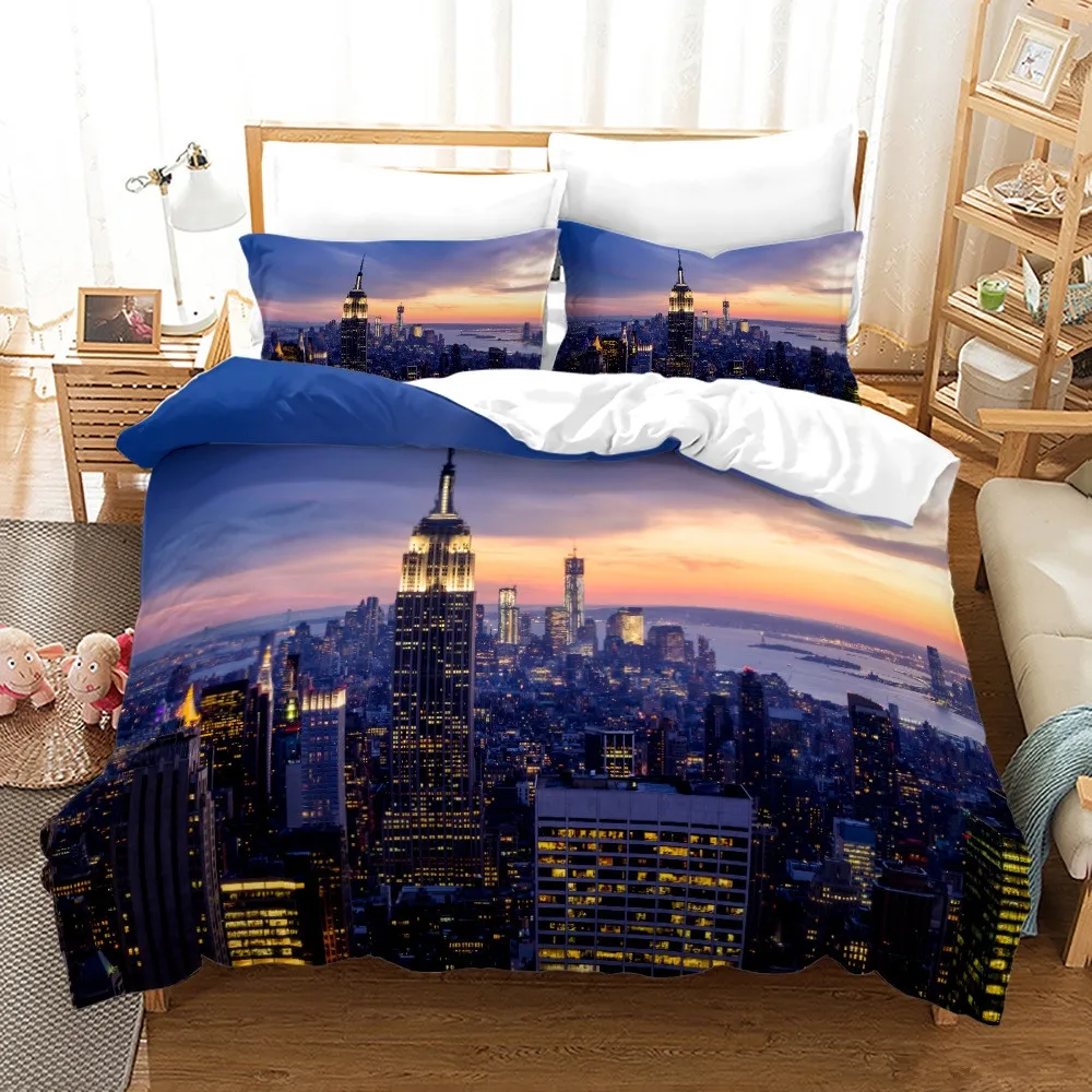 New York şehir gece manzarası  - Home Textiles New York incelemesi ve fiyatı