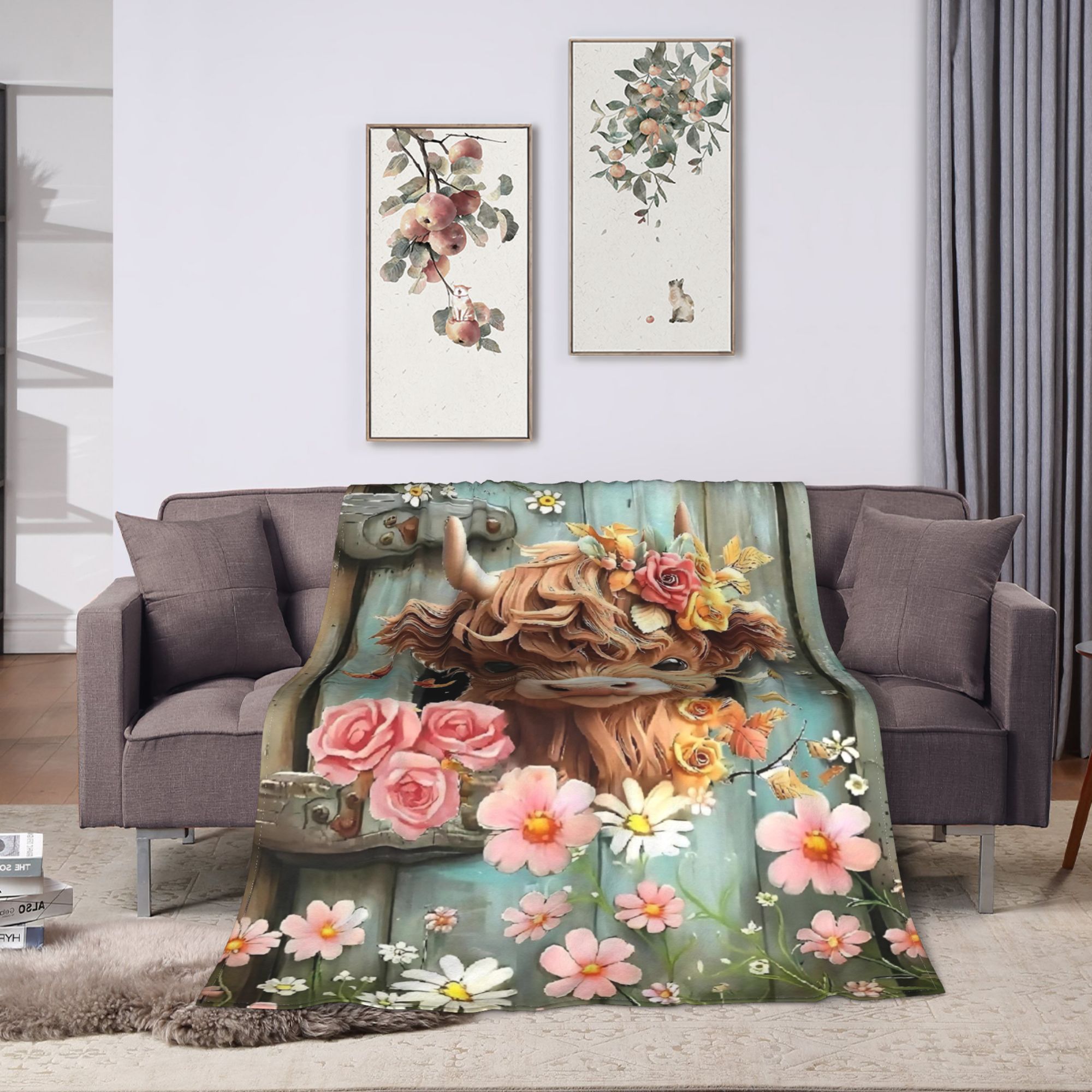 Yayla İneği Boho Çiçekli Batta - Highland Home Textiles incelemesi ve fiyatı